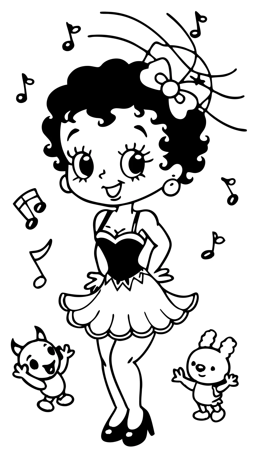 betty boop printable coloring pages